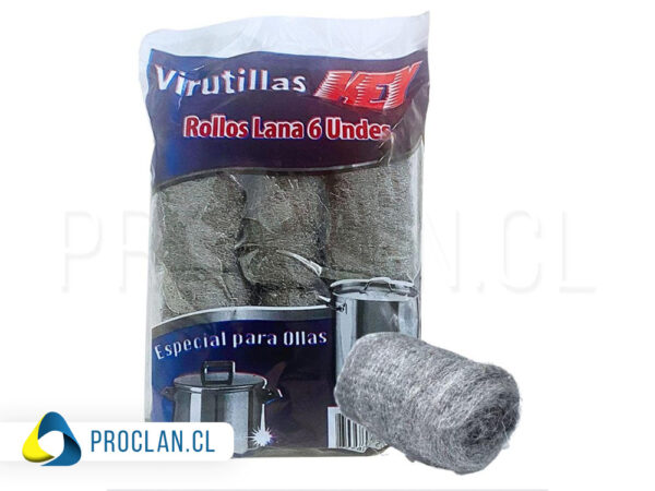 Virutilla rollo sin jabón 6 unidades
