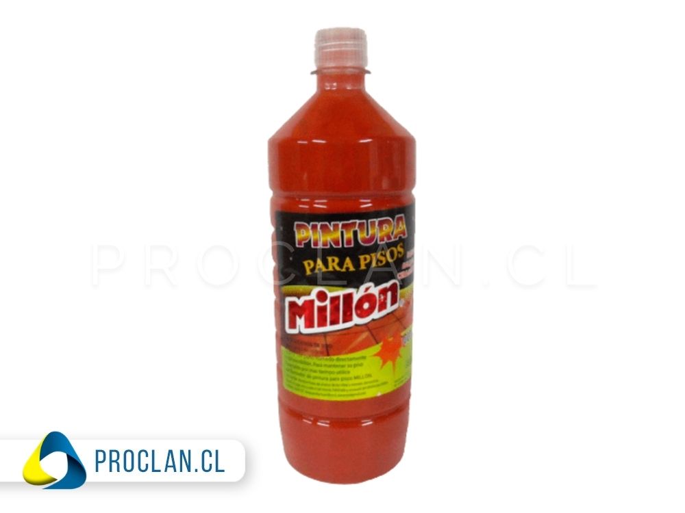 Cera pintura roja para pisos 1 lt marca Millon
