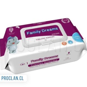 Toallas húmedas 80 unidades - Family Dreams