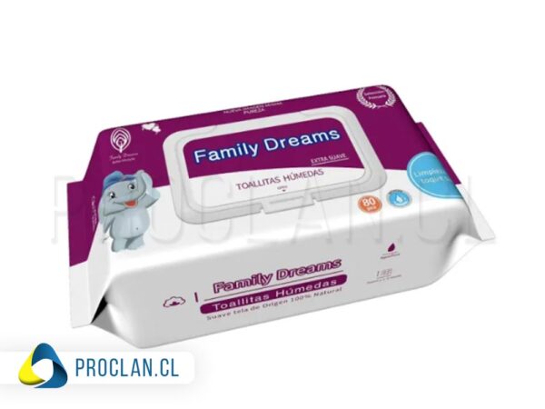 Toallas húmedas 80 unidades - Family Dreams