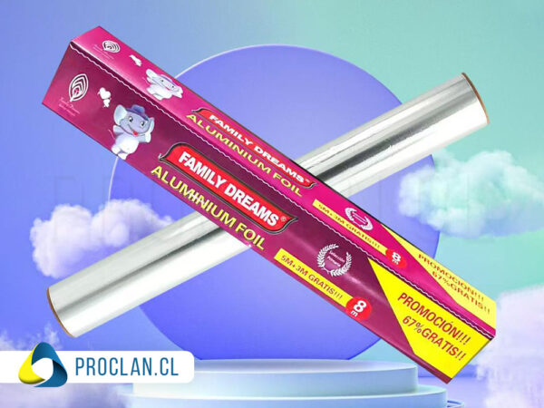 Rollo papel aluminio foil 8 mts