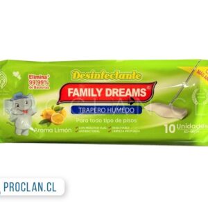 Trapero húmedo desinfectante Family Dreams por mayor