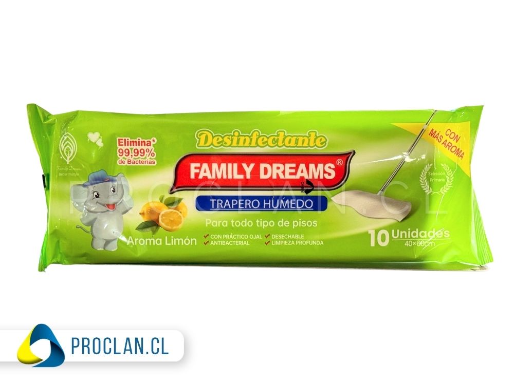 Trapero húmedo desinfectante Family Dreams por mayor